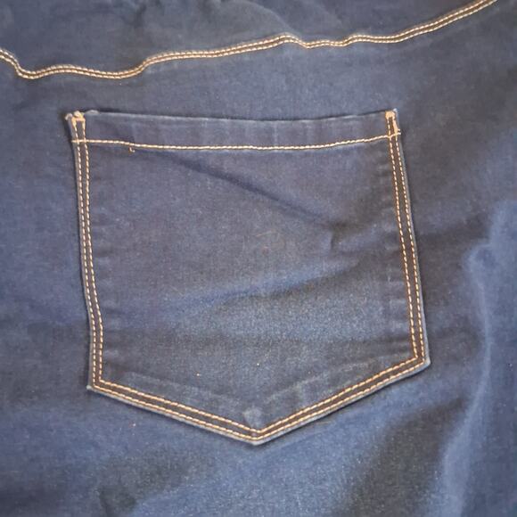 Women's Pull On Demin Jeans Plus Size 24TL Dark Wash Stretch Waist By Avenue - Picture 11 of 16